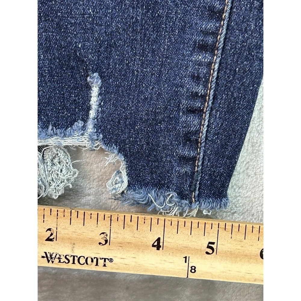 Nicole Miller Womens 10 Blue Jean Soho Ankle High Rise Skinny Stretch Whiskered - Picture 12 of 13